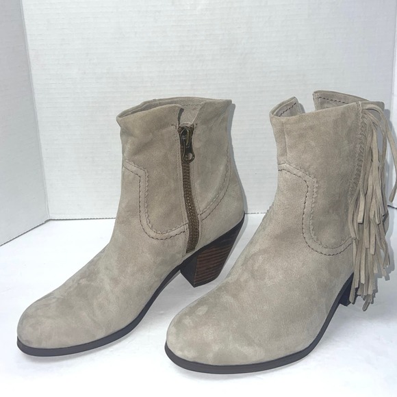 Sam Edelman Women's Suede Leather Louie Fringe Ankle Bootie Boots Size 8.5  NWT - Picture 9 of 15